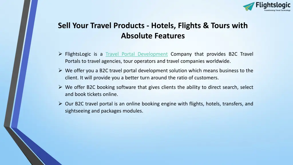 sell your travel products hotels flights tours