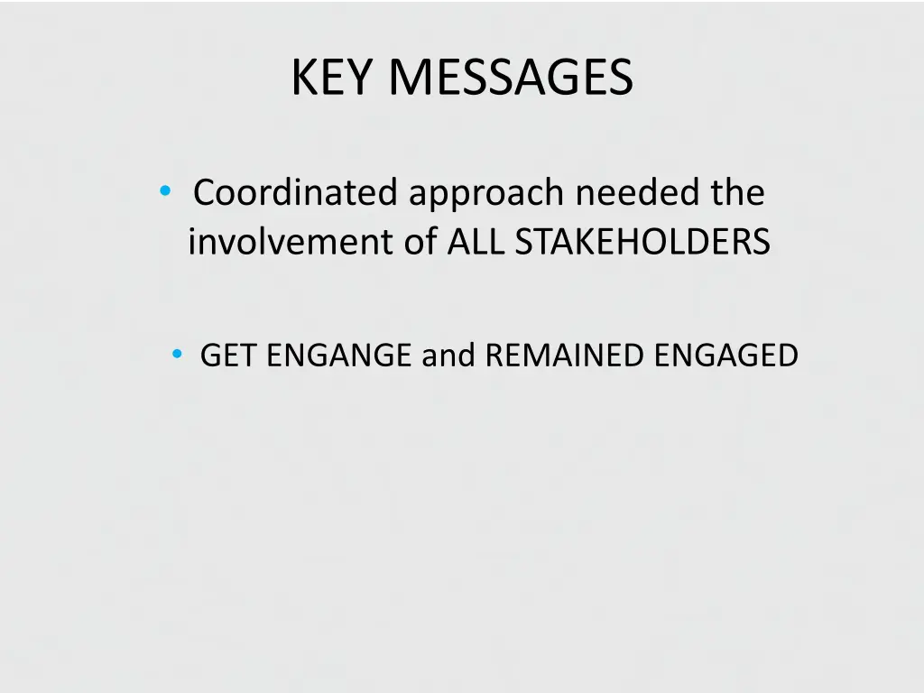 key messages