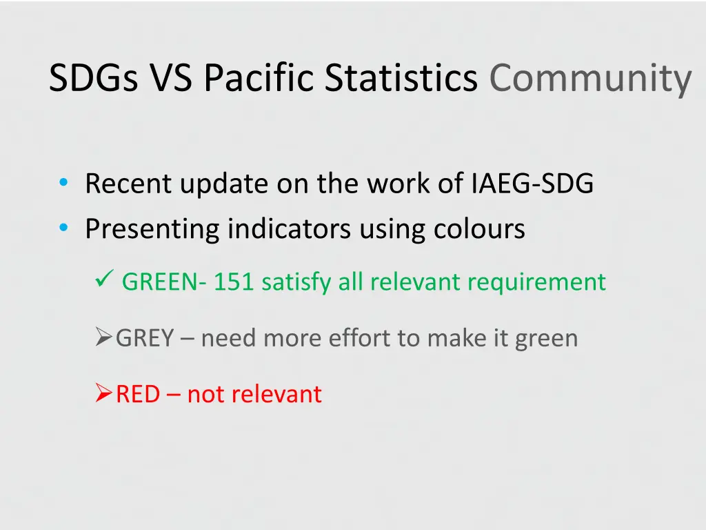 sdgs vs pacific statistics community