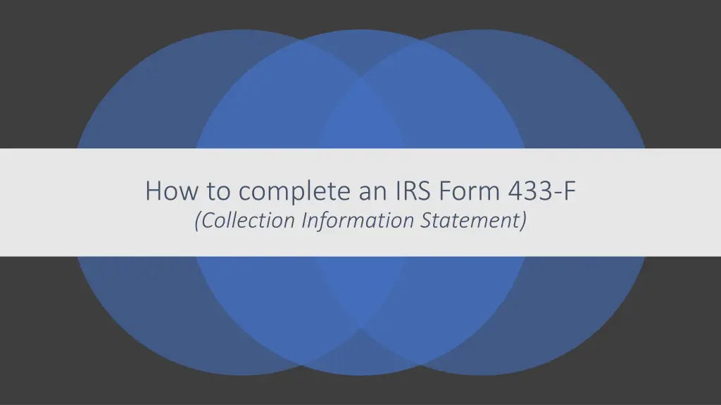 how to complete an irs form 433 f collection