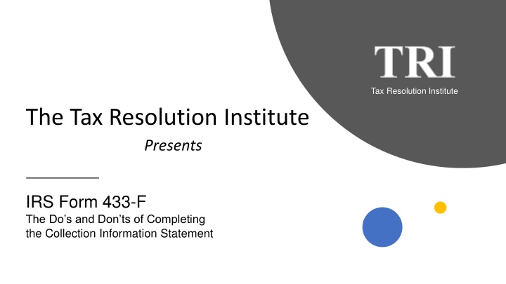 tri tax resolution institute