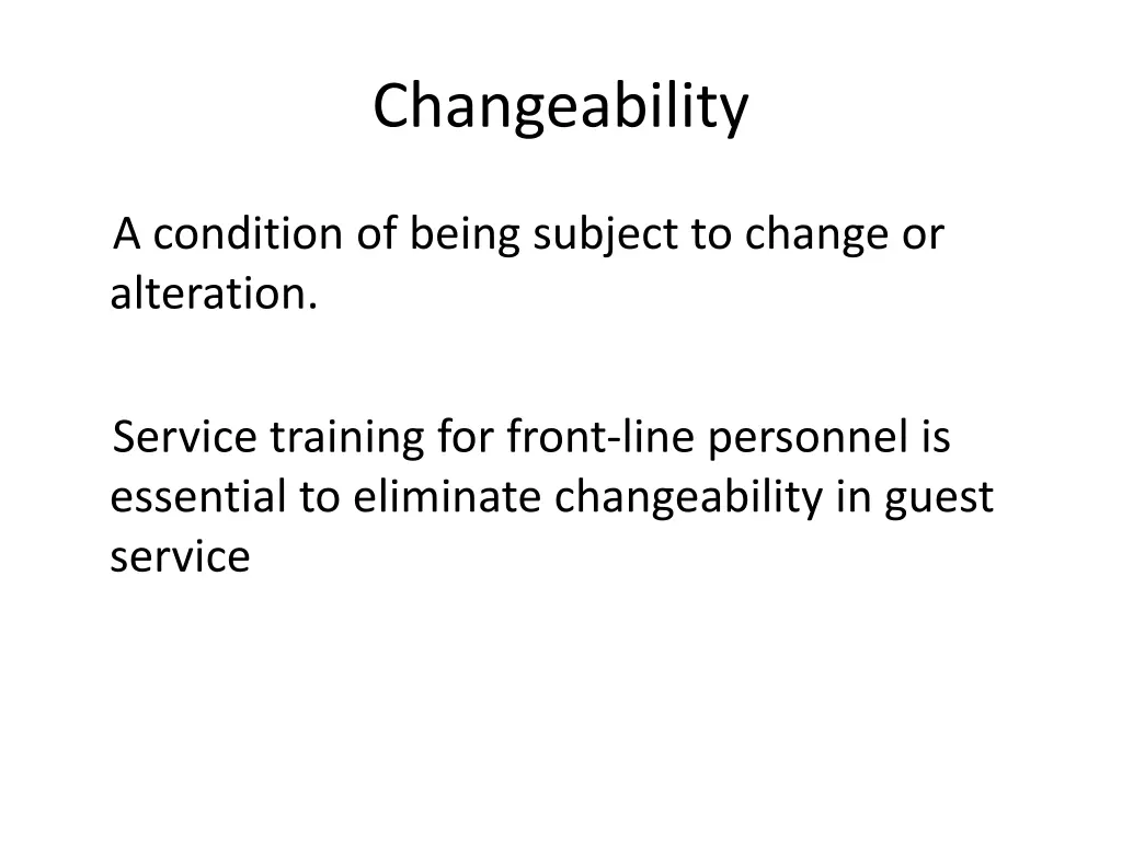 changeability