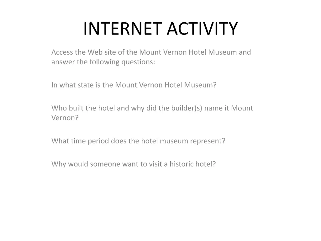 internet activity