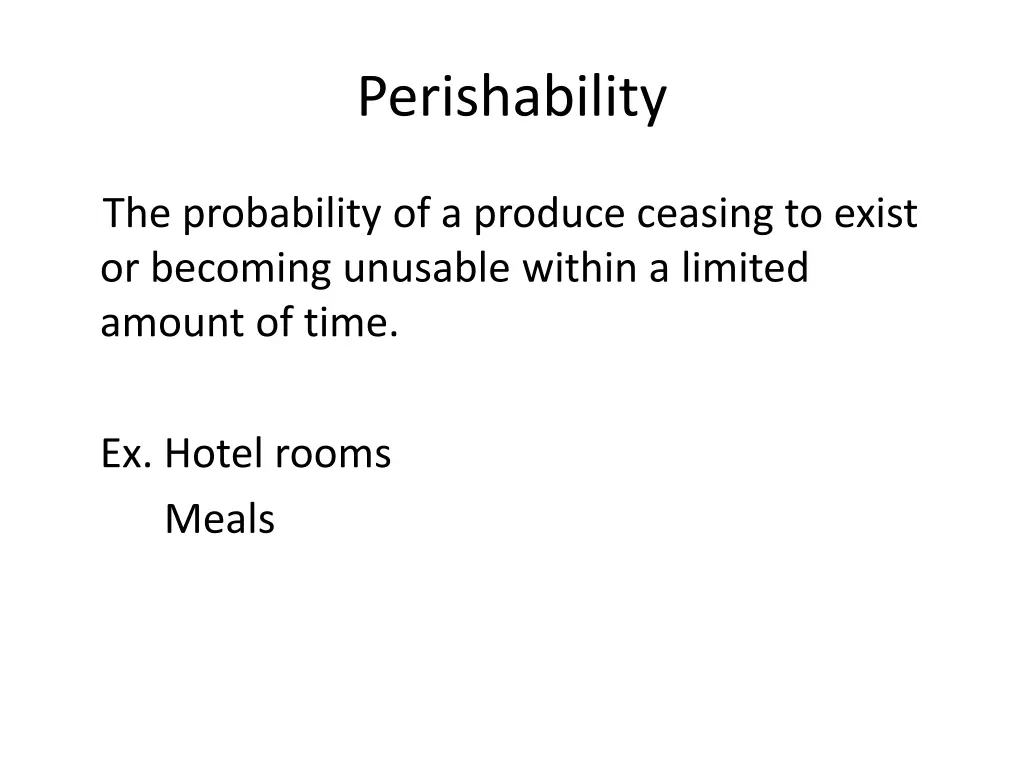 perishability