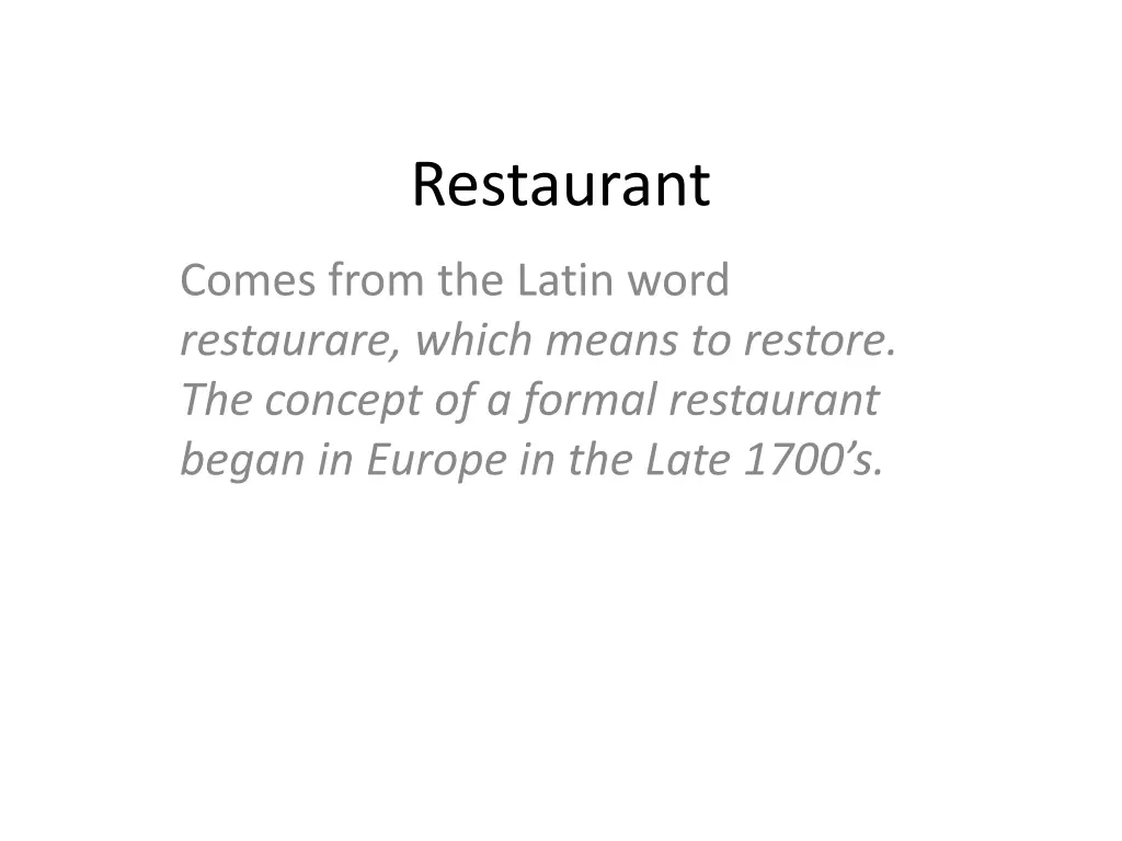 restaurant