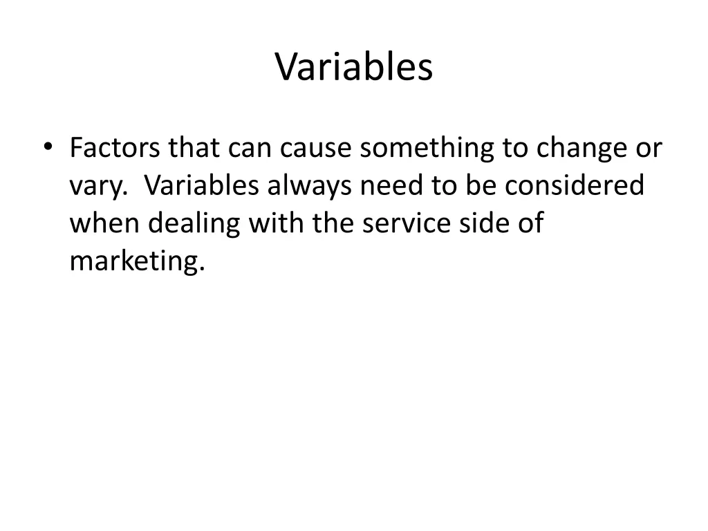 variables
