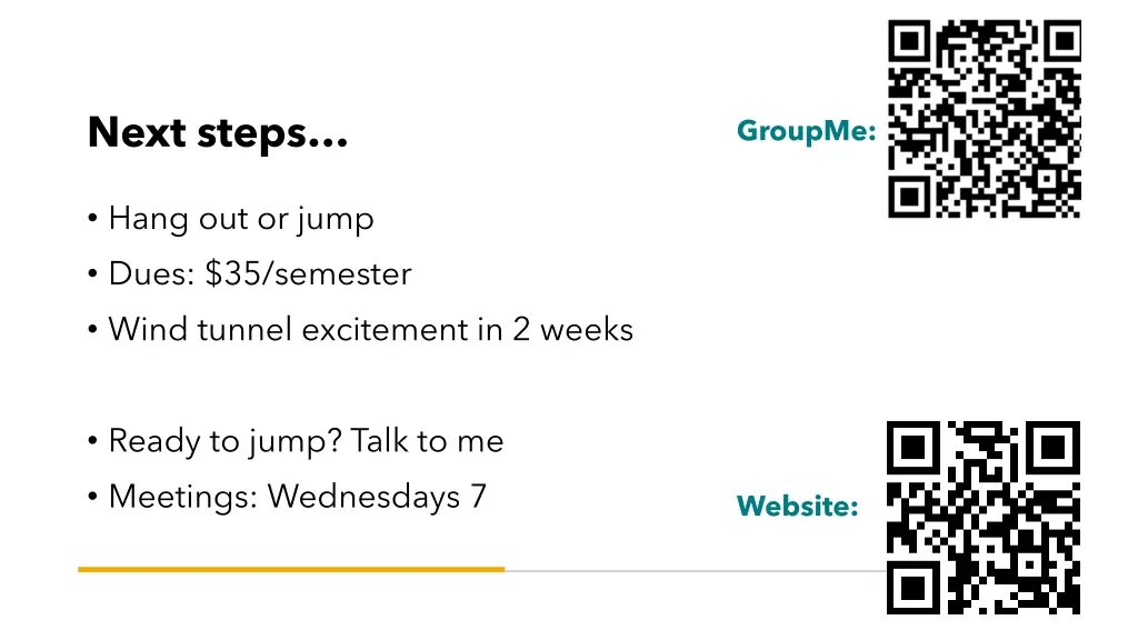 next steps