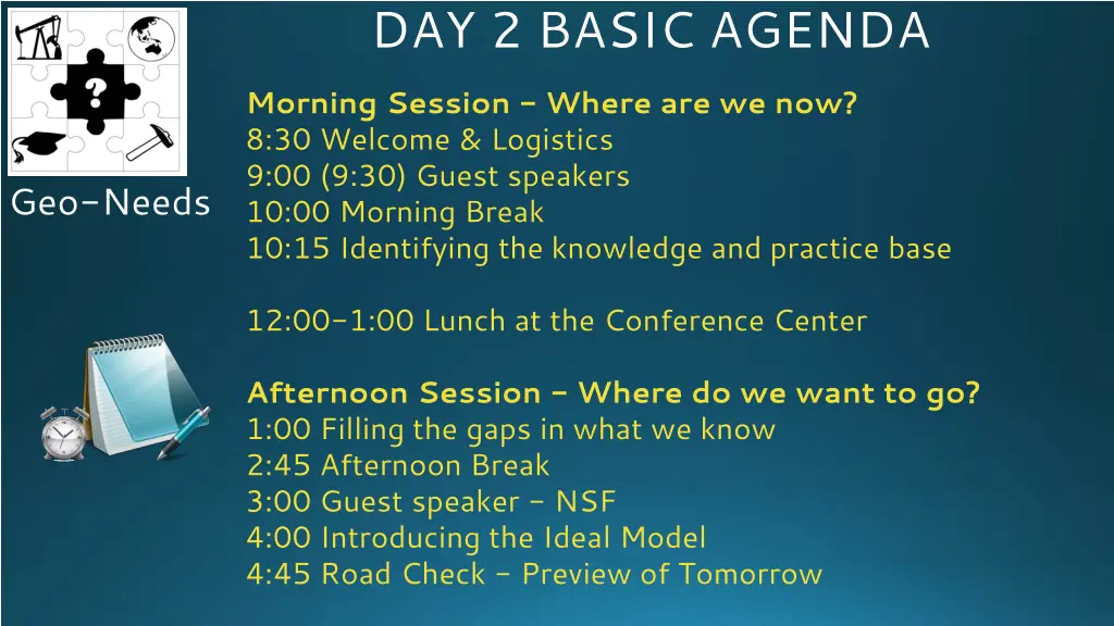 day 2 basic agenda