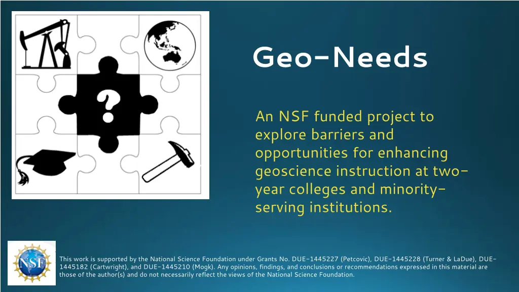 geo needs 1