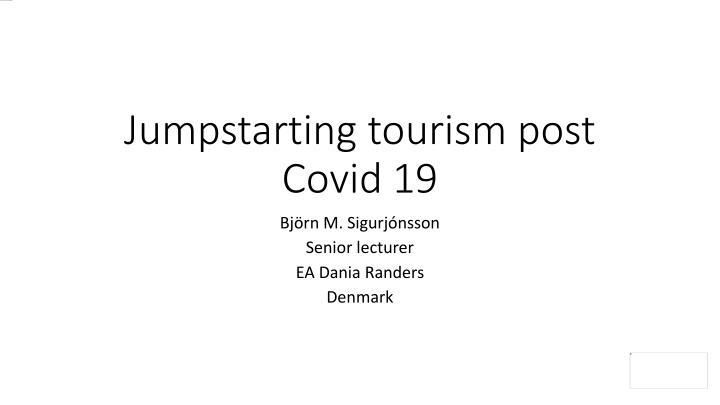 jumpstarting tourism post covid 19