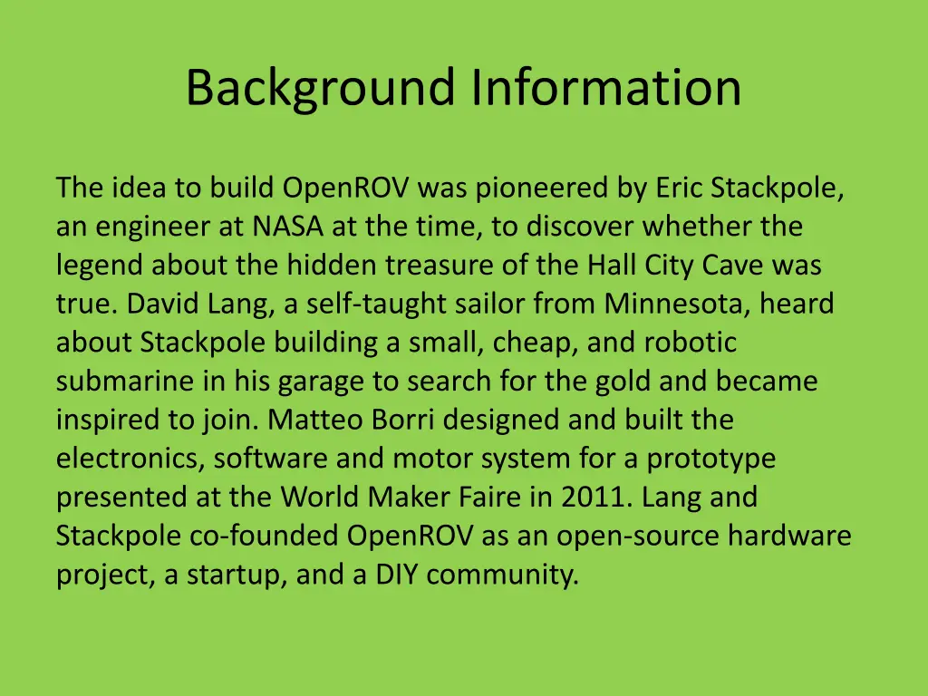 background information