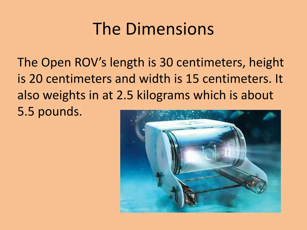the dimensions