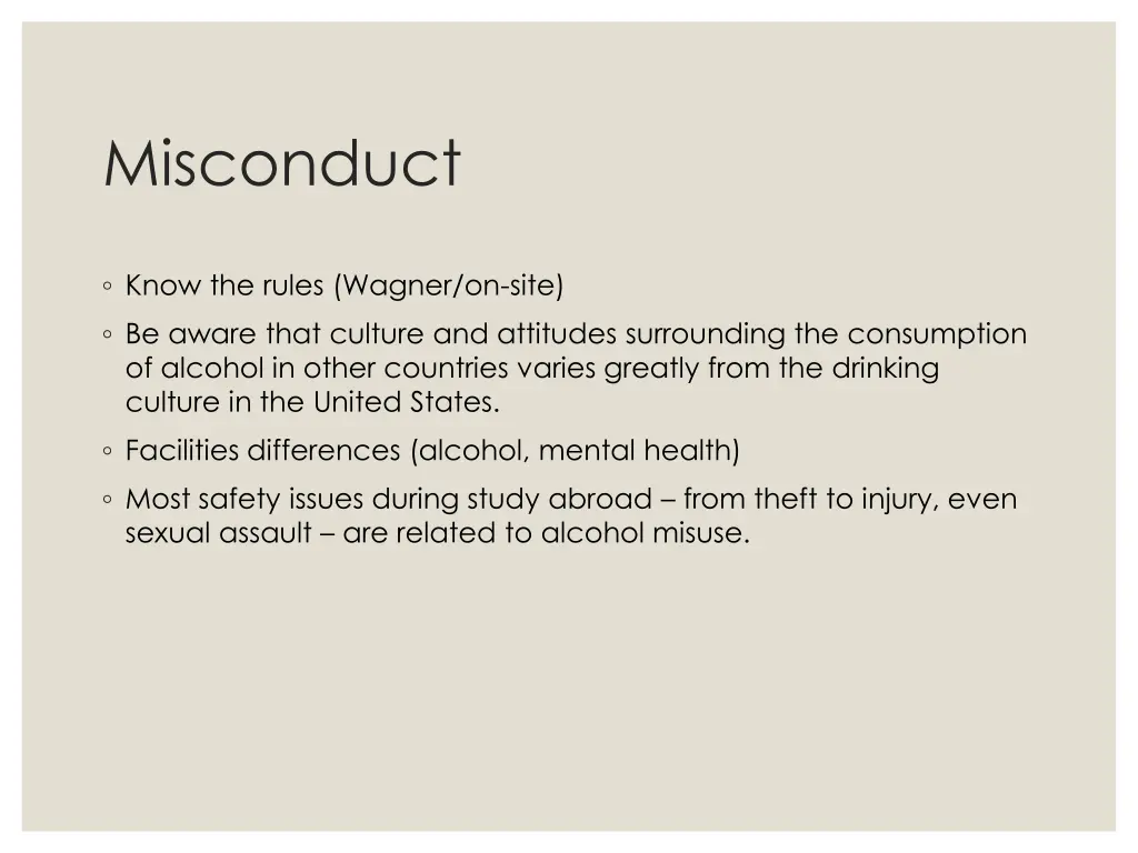 misconduct