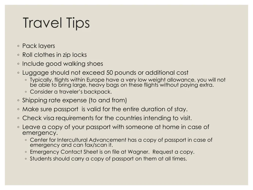 travel tips