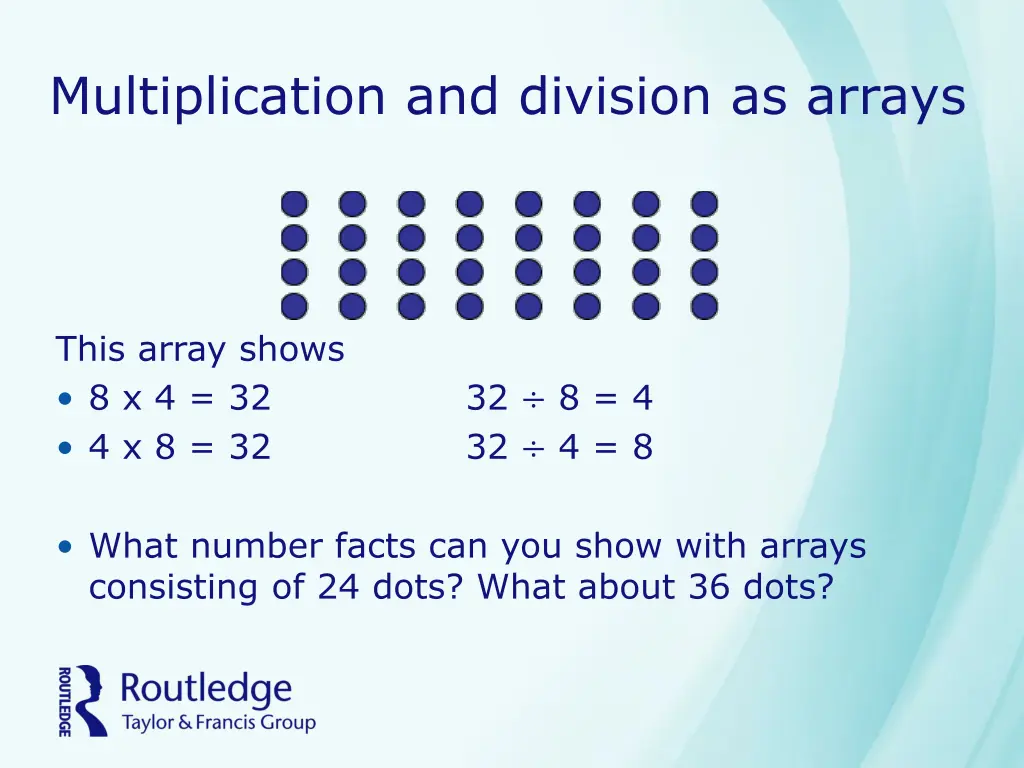 multiplication and division as arrays