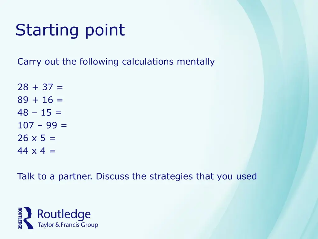 starting point