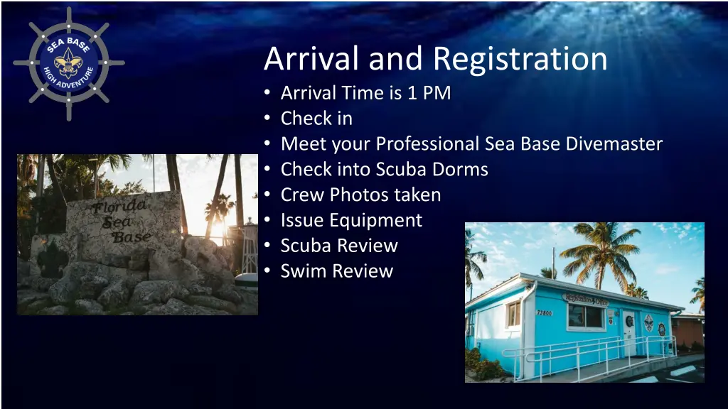 arrival and registration arrival time