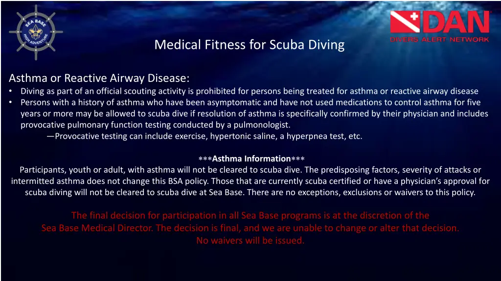 medical fitness for scuba diving 5