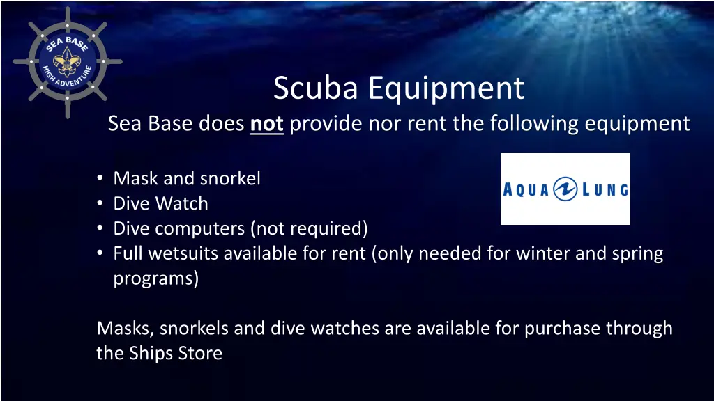 scuba equipment