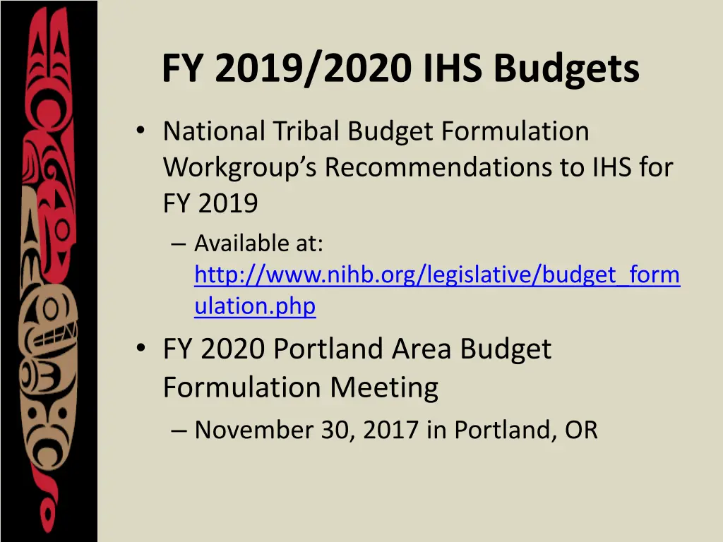 fy 2019 2020 ihs budgets