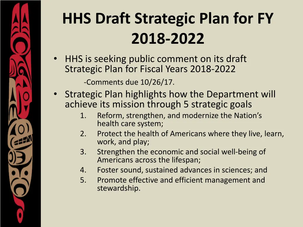 hhs draft strategic plan for fy 2018 2022