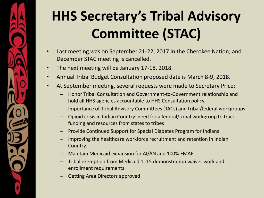 hhs secretary s tribal advisory committee stac