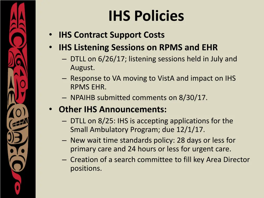 ihs policies