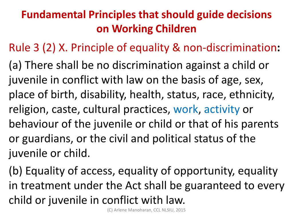 fundamental principles that should guide 3