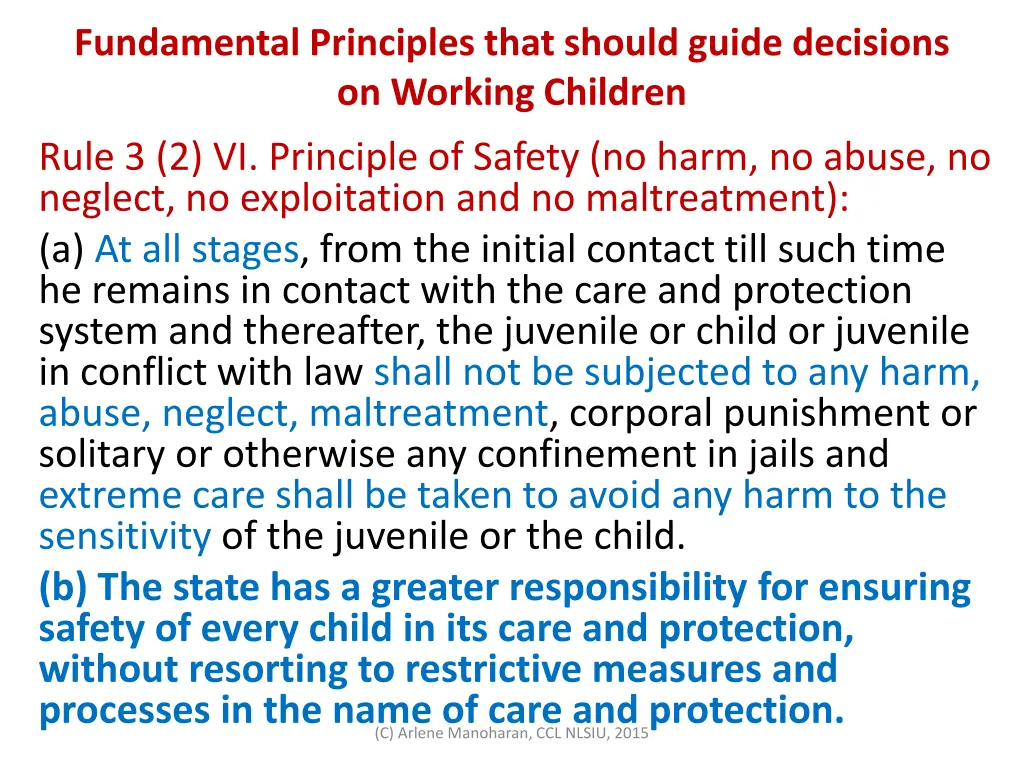 fundamental principles that should guide 5