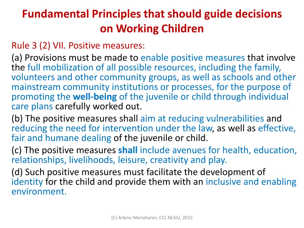 fundamental principles that should guide 6