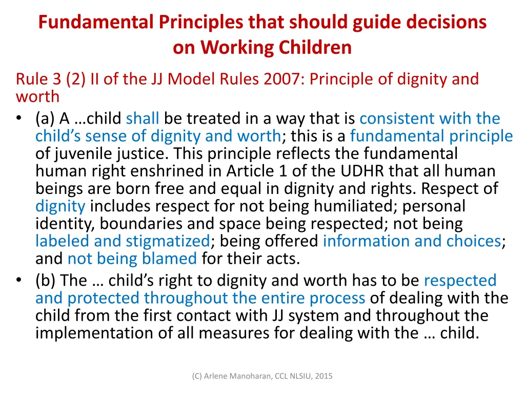 fundamental principles that should guide