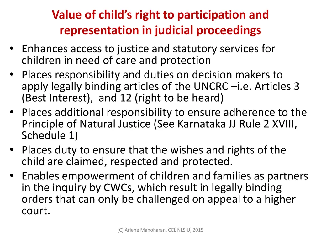 value of child s right to participation
