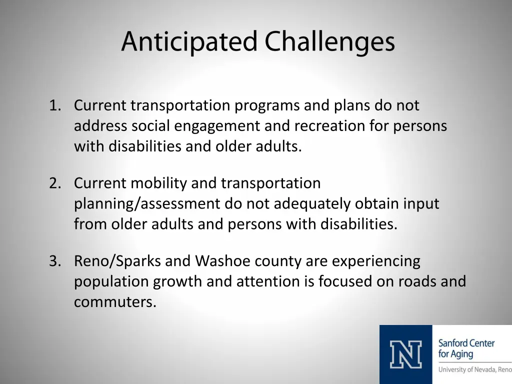1 current transportation programs and plans