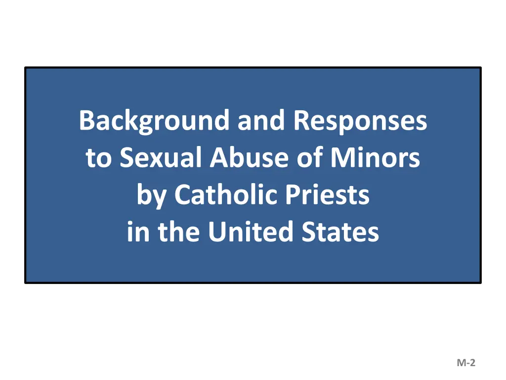 background and responses to sexual abuse