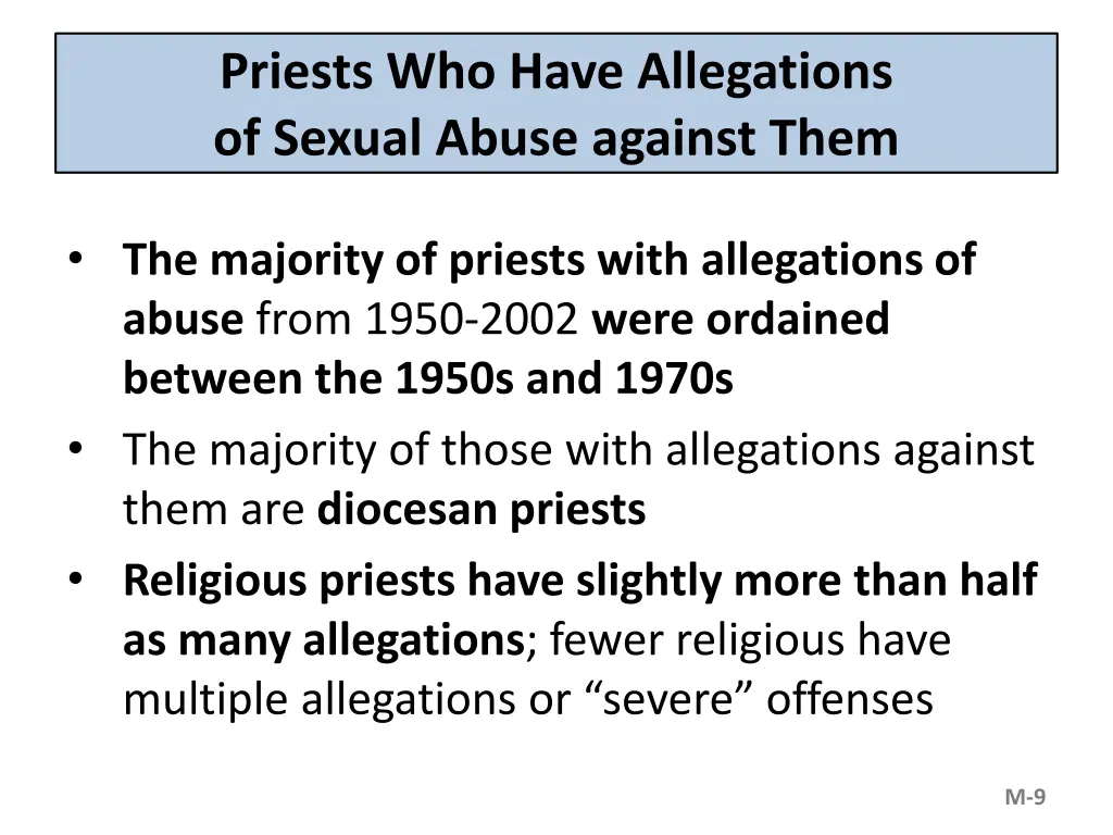 priests who have allegations of sexual abuse