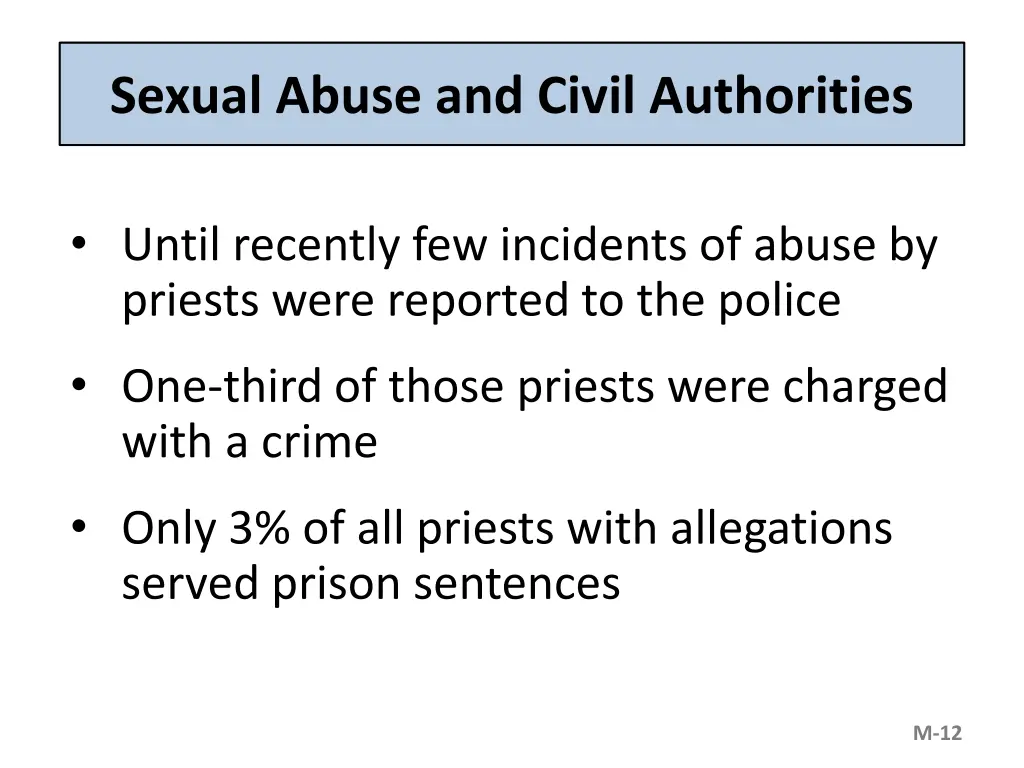 sexual abuse and civil authorities