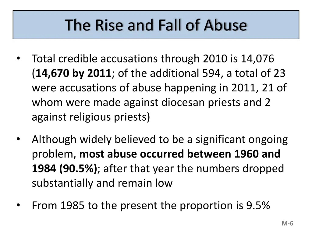 the rise and fall of abuse