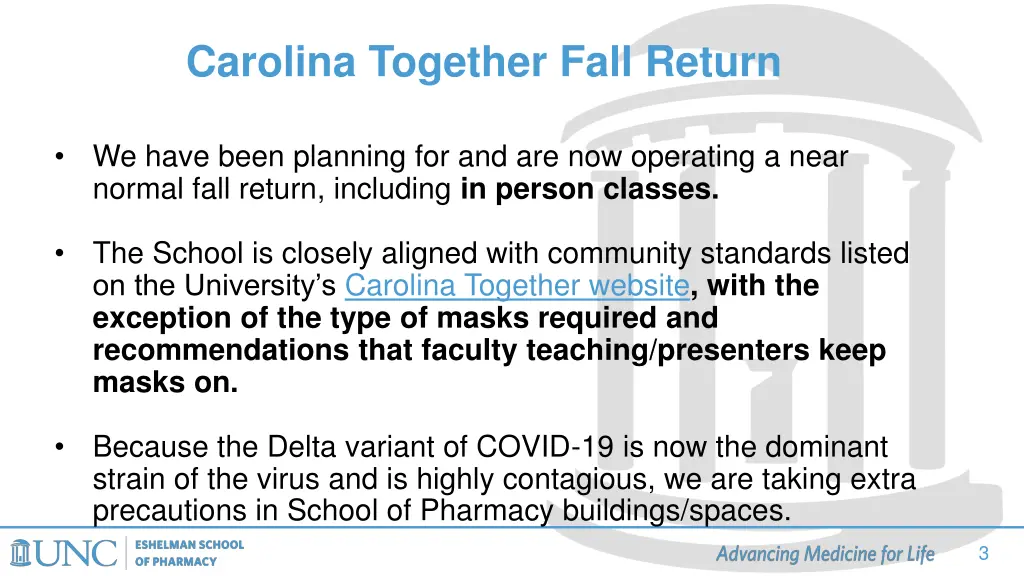 carolina together fall return