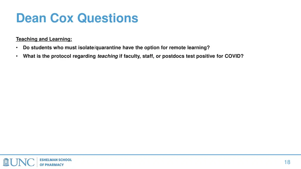 dean cox questions 1