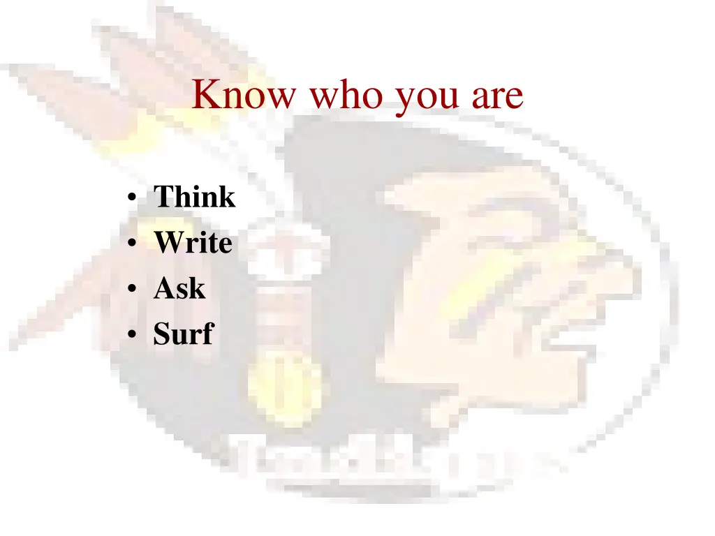 know who you are