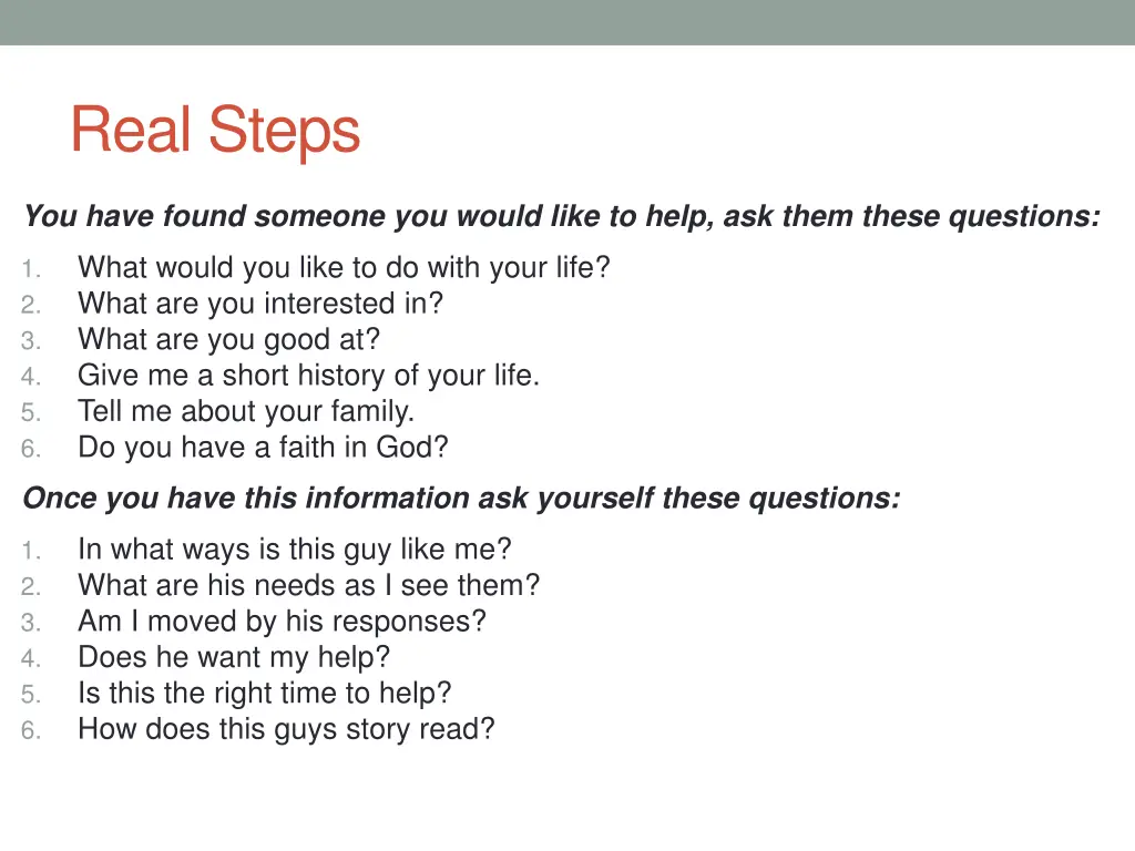 real steps