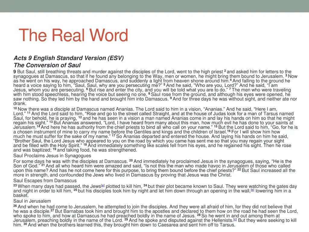 the real word
