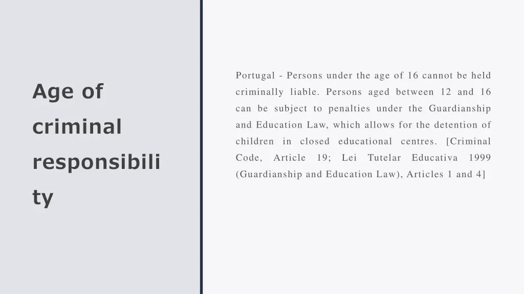 portugal persons under the age of 16 cannot