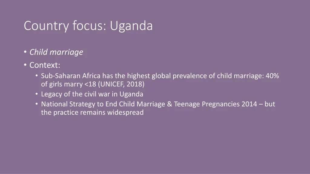 country focus uganda