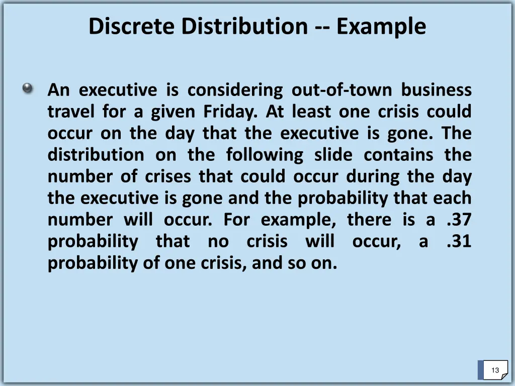discrete distribution example