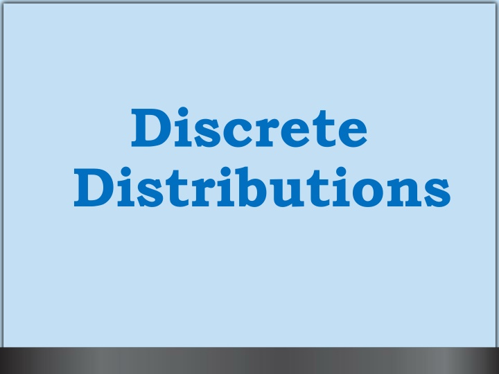 discrete distributions