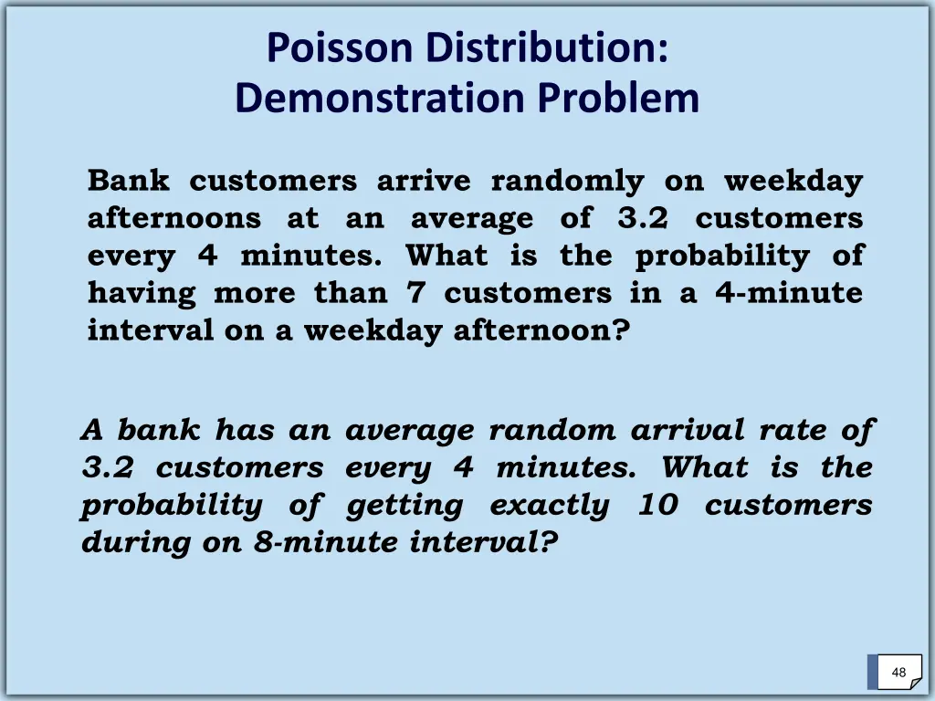 poisson distribution demonstration problem