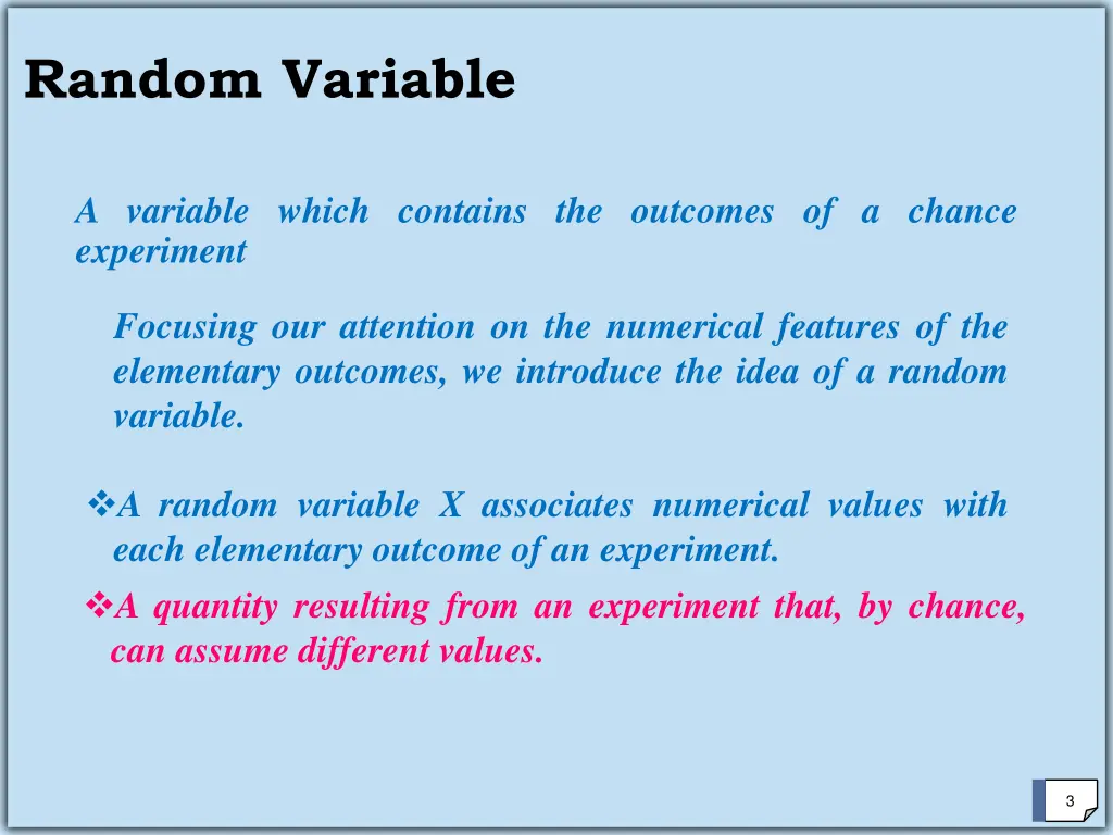 random variable