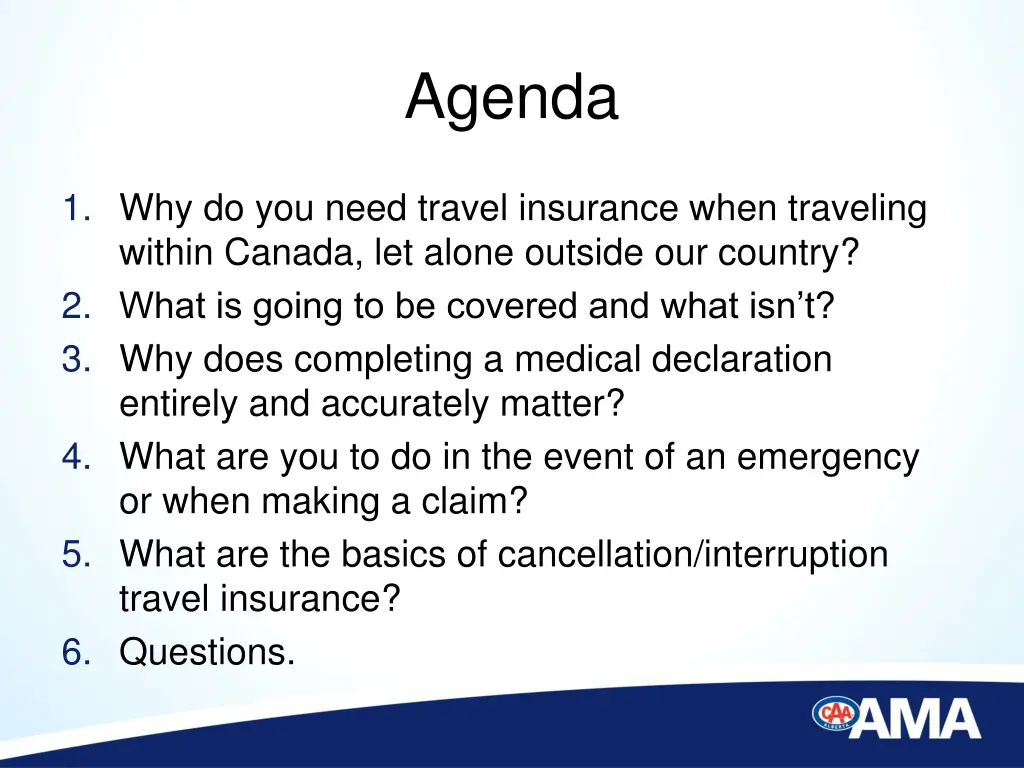 agenda