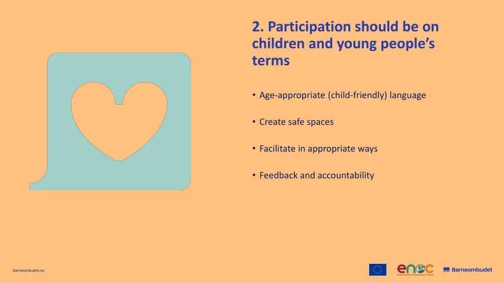2 participation should be on children and young